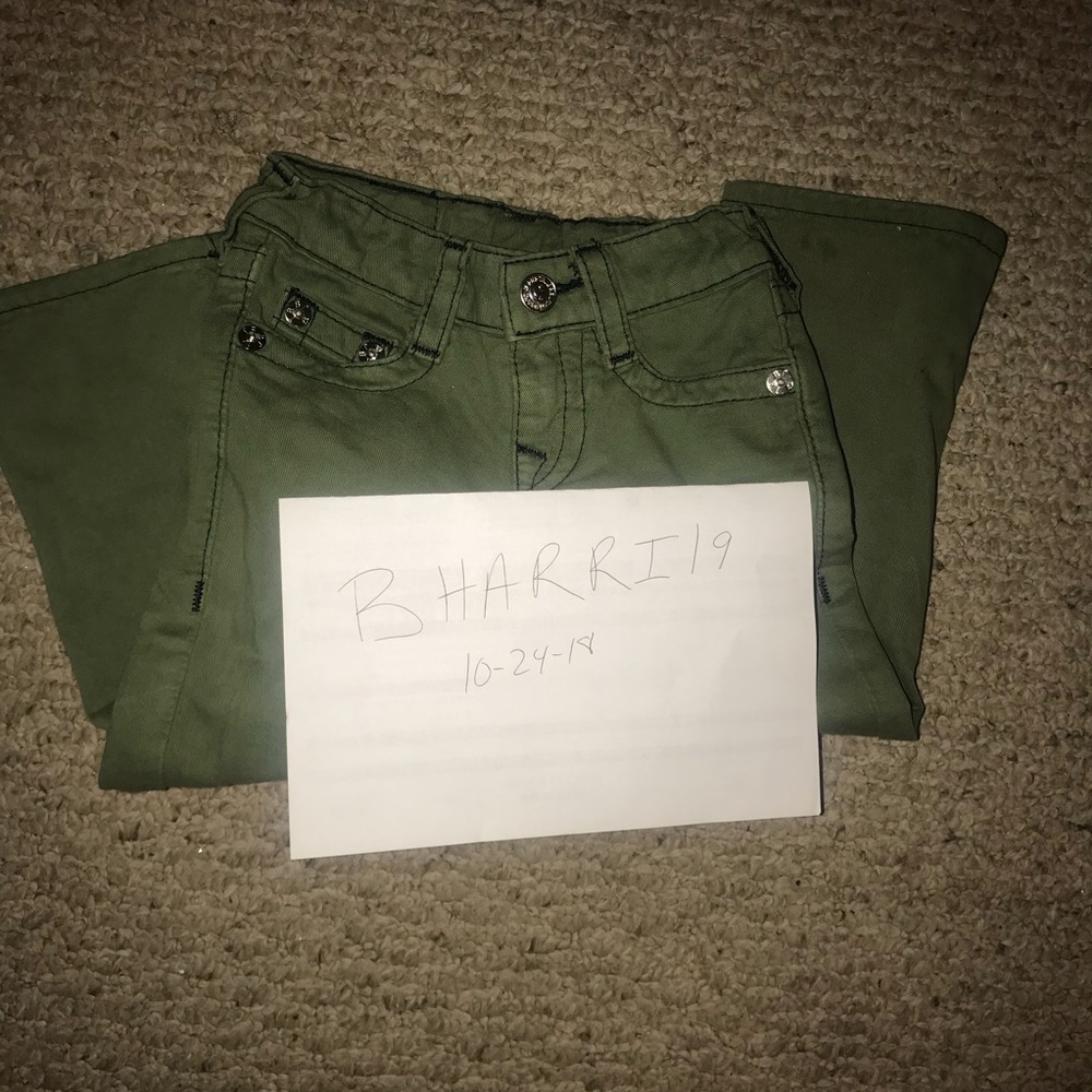 Olive Green Toddler True Religion Jeans 2t - Picture 2 of 3